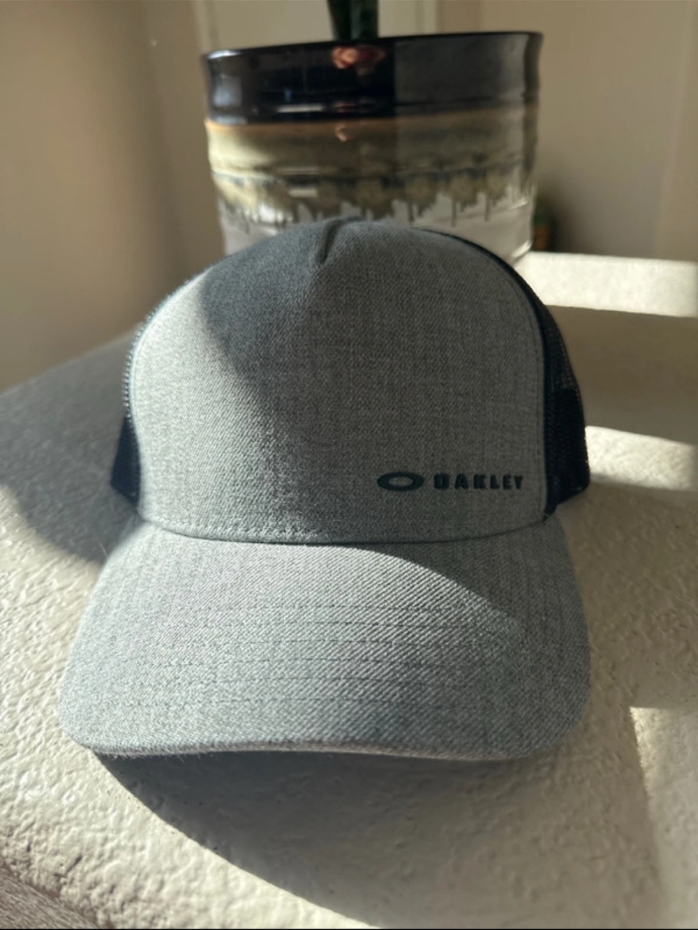 Oakley Gray and Black Trucker Hat